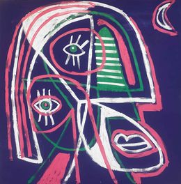 Painting, Retrato púrpura, Enrique Pichardo