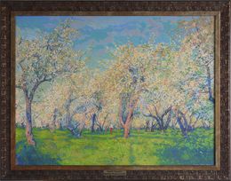 Painting, The gardens are in bloom, Simon Kozhin