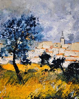 Painting, Village in Provence, Pol Ledent