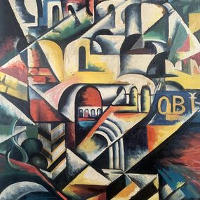 Peinture, "In the city" - (based on Lyubov Popova), Viktor Konotopsky