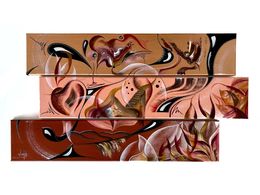 Gemälde, Conversation chromatique, Sandrine Langlade