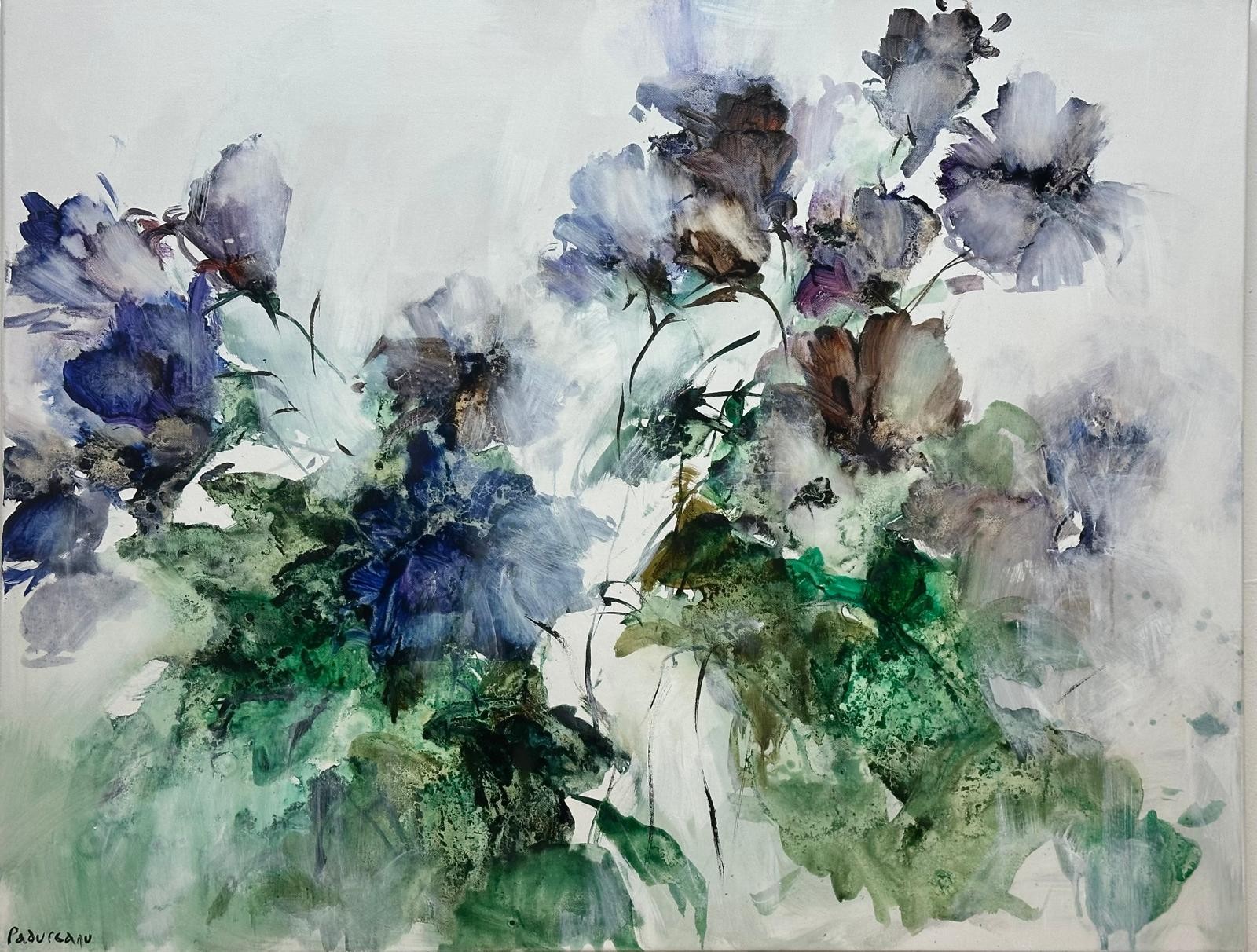Shirley Padureanu, Green and Purple Flowers Shirley Padureanu, Green and Purple Flowers