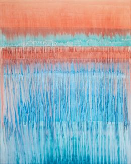 Painting, 6 Hours Of Biking North / Red Turquoise Blue, Simon Findlay