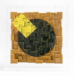 Sculpture, Cercle - ocre, Yann Crenn