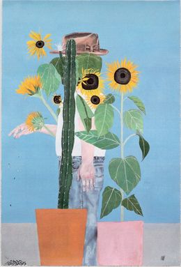 Print, Man With Sunflower Seeds, Michael Hilsman