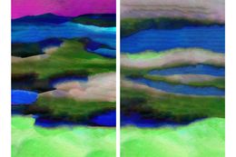 Édition, Hillside Lakes Diptych, Angela Cameron