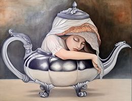 Gemälde, Silver Soul 4, Olga Marciano