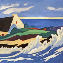 Gemälde, Dans la vague, Odile Pinto-Corbin