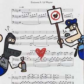 Gemälde, No Love, Toctoc
