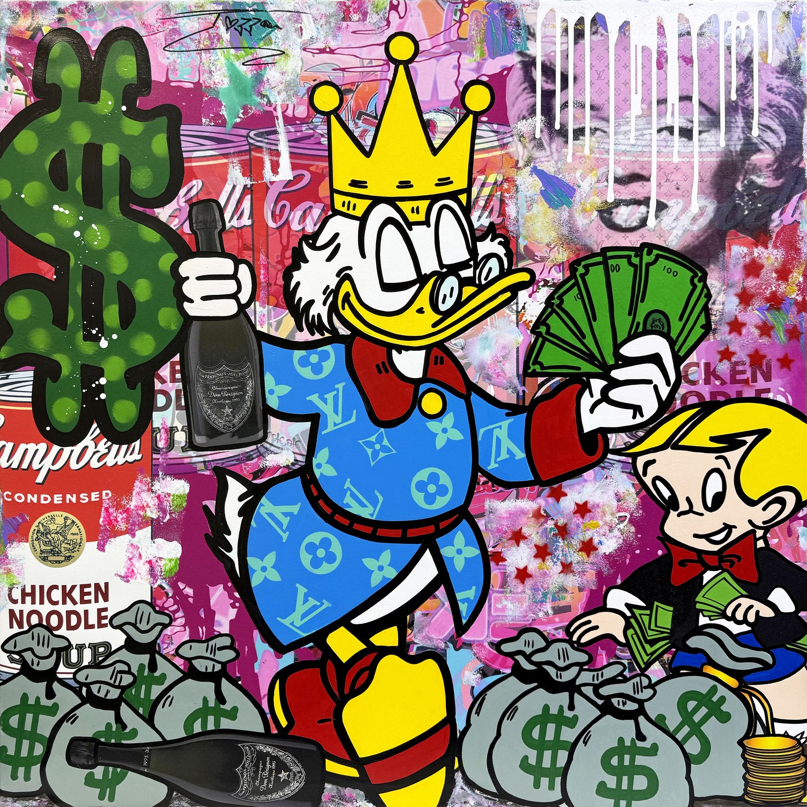 Jozza, About Money! (Scrooge McDuck Richie Rich), original painting Jozza, About Money! (Scrooge McDuck Richie Rich), original painting