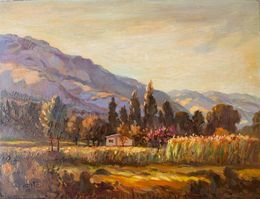 Gemälde, Sunset in Vinto, Benjamín Lafuente