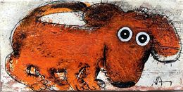 Painting, Chien roux 3, Hervé Maury