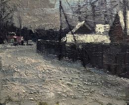 Gemälde, Snowy spring, Volodymyr Pashchenko