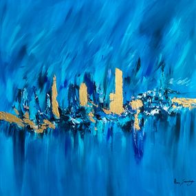 Pintura, D'or et de bleu (avec de la feuille d'or 24 carats), Âme Sauvage