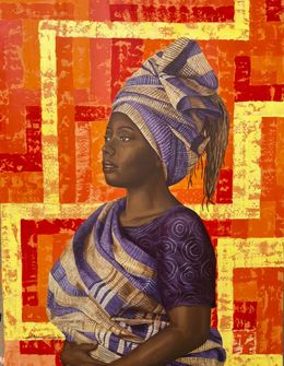 Painting, Woven Beauty, Adebayo Taiwo