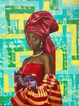 Painting, Wrinkles and Silk, Adebayo Taiwo