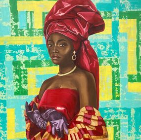 Painting, Wrinkles and Silk, Adebayo Taiwo