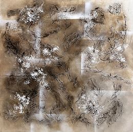 Painting, White Flowers Against Time, Tatiana Malinovscaia