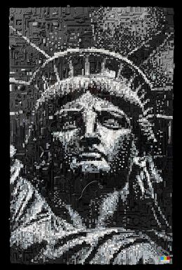 Sculpture, Liberty, BrickBoardBuilder