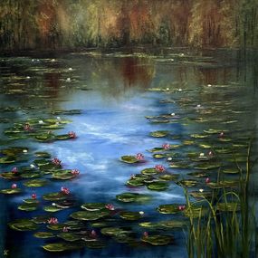 Peinture, Beautiful pond, Tanja Frost