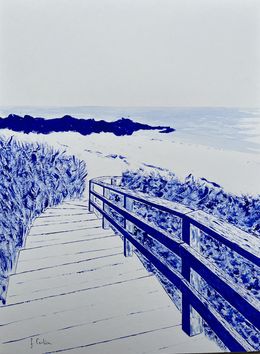 Peinture, Plage des dunes - Beg Meil, Frédéric Cadiou