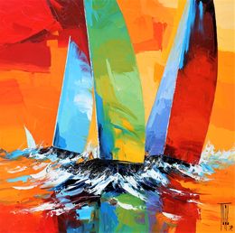 Peinture, Course aux voiles, Pierrick Tual