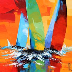 Peinture, Course aux voiles, Pierrick Tual