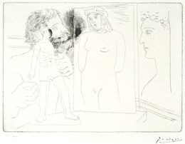 Print, Le sculpteur face à son modèle, Pablo Picasso