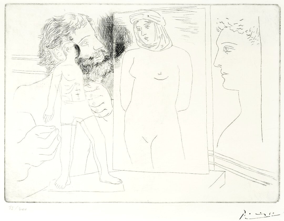 Pablo Picasso, Le sculpteur face à son modèle Pablo Picasso, Le sculpteur face à son modèle