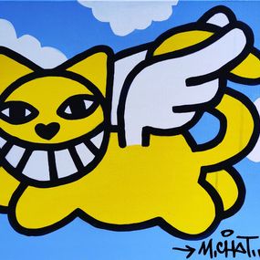 Painting, Flying Janvier 2024, M.Chat