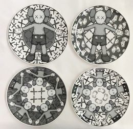 Design, Holiday Ceramic Plates (Grey), Kaws