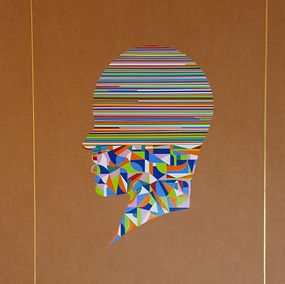 Painting, Cellular Interventions #1. From The Geometric Head Series, Almo