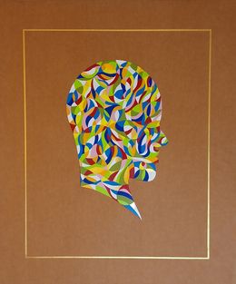 Gemälde, Ondular Movements #1. From The Geometric Head Series, Almo