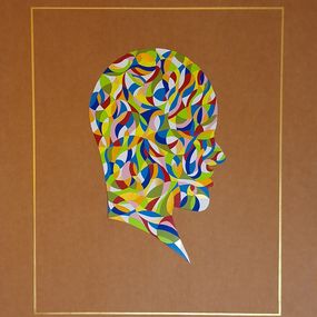 Pintura, Ondular Movements #1. From The Geometric Head Series, Almo
