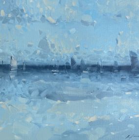 Painting, Cobalt Ocean, Vahe Yeremyan