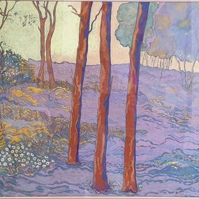 Peinture, Forest In Lilac, Provence, Francis Besson