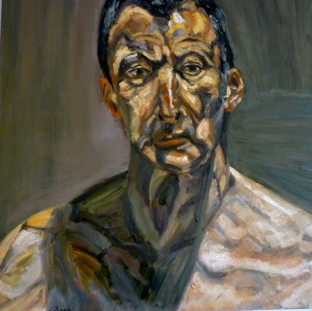 Catherine Pugeat, Auto portrait de Lucian Freud Catherine Pugeat, Auto portrait de Lucian Freud
