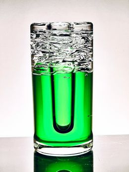 Design, Green Artistic Vase, pattern no. 7411/19, Frantisek Vizner