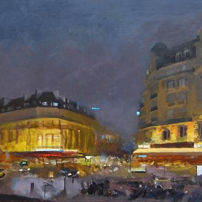 Gemälde, Paris, Grand Boulevard, Christophe Thiry