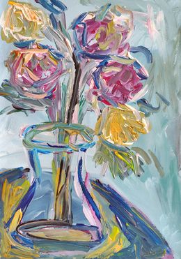 Peinture, Morning's rose bloom, Natalya Mougenot