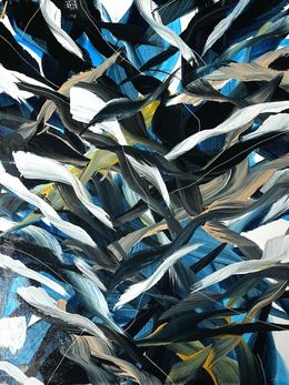 Gemälde, Abysses - N°8, Les vagues de couleur N°17, Anaïs LF