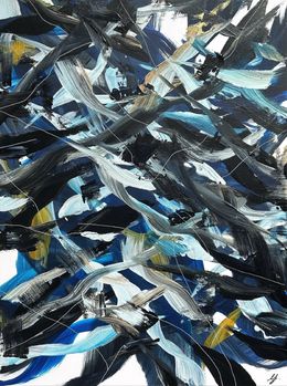 Gemälde, Abysses - N°9, Les vagues de couleur N°18, Anaïs LF
