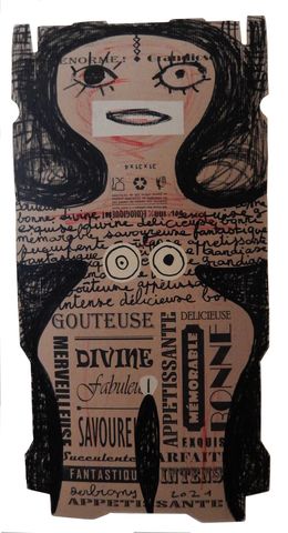 Fine Art Drawings, Vénus Pizza n°3, Brigitte Derbigny