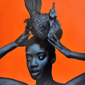 Gemälde, Feel the Blue III, Ritchelly Oliveira