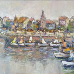 Gemälde, River city, Krum Kostov