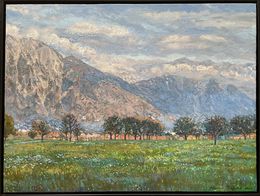 Gemälde, Alpine valley, Nadezda Stupina