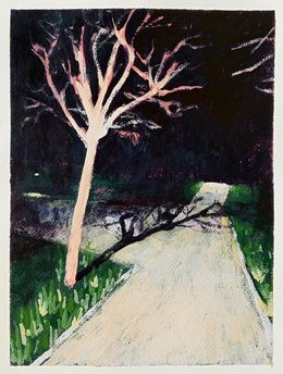 Gemälde, Entrando nel parco di notte, Luigi Iona