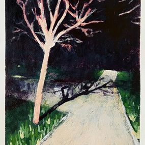 Gemälde, Entrando nel parco di notte, Luigi Iona