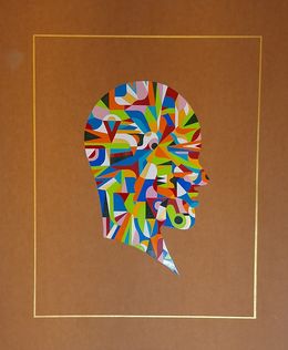 Gemälde, Radial progression #2. From The Geometric Head Series, Almo