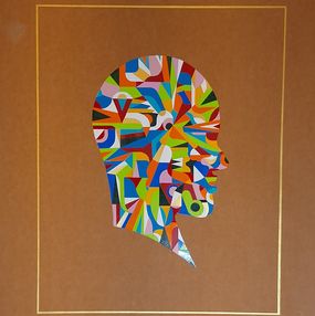 Gemälde, Radial progression #2. From The Geometric Head Series, Almo
